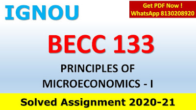 BECC 133 Solved Assignment 2020-21