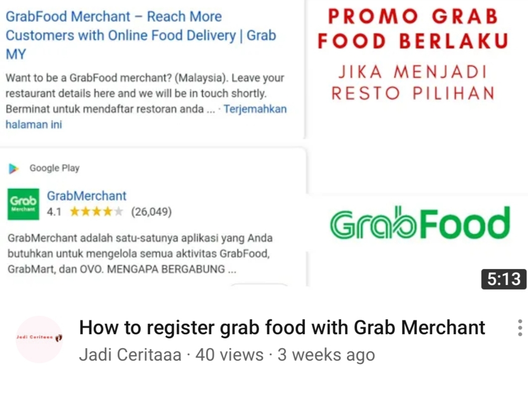 Cara Daftar Resto Ke Grab Food