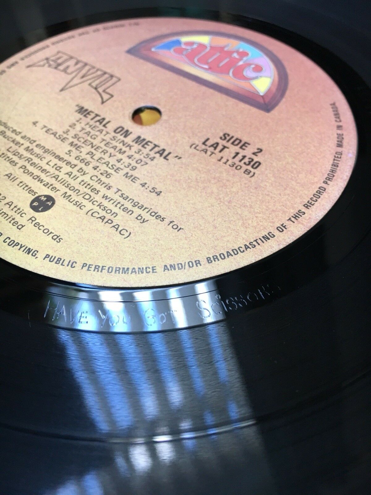 Persiguiendo Rainbows Vinyl Record Canción Letra Impresa