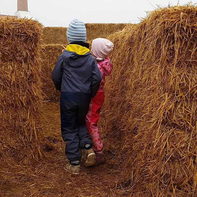 Die Ostseeinsel Bornholm: 12 neue Ausflüge für Familien. Das Strohlabyrinth beim Halloween-Fest in Gudhjem war eine Attraktion für die Kinder.