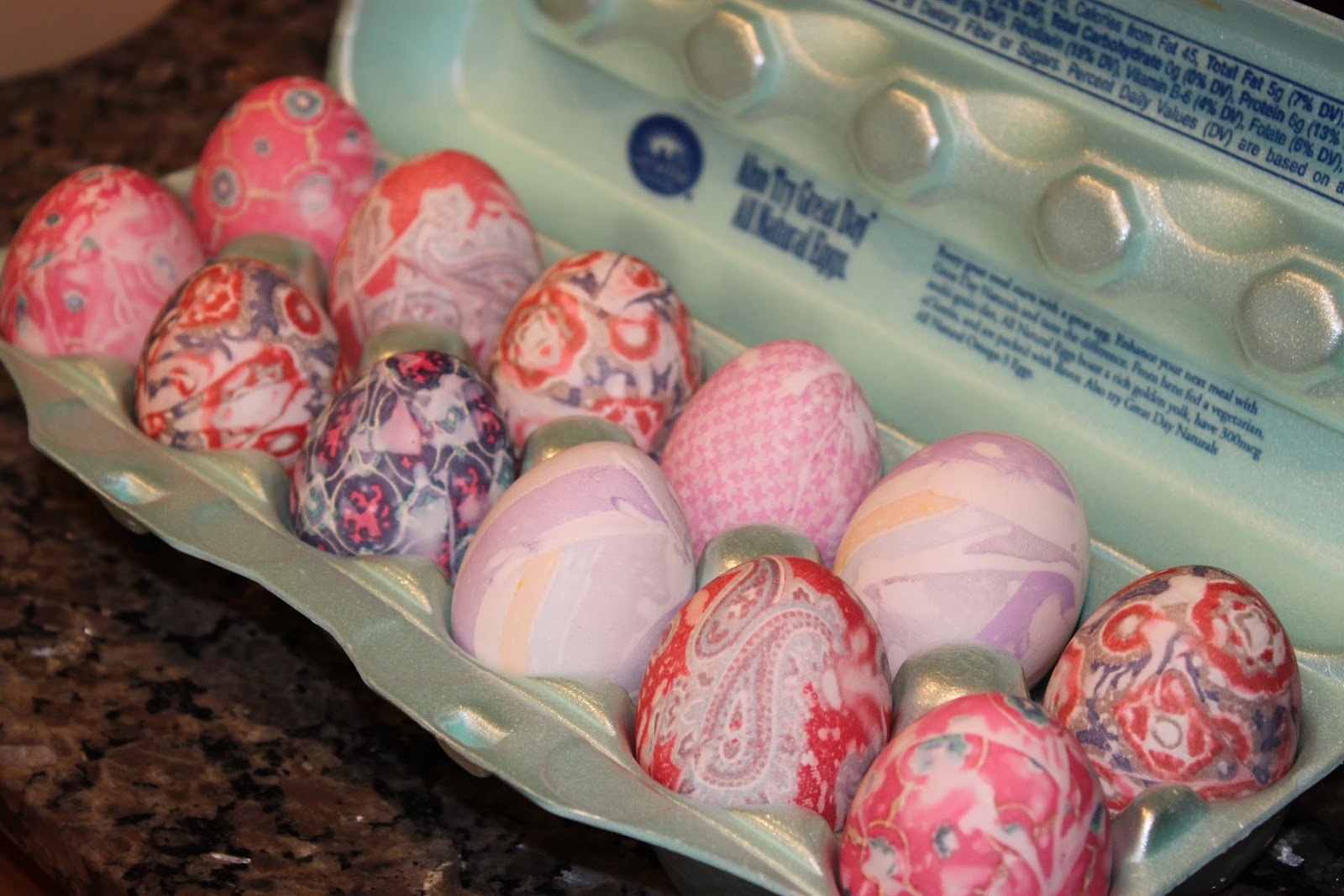 Mama Clucks "TyeDyed" Easter Eggs