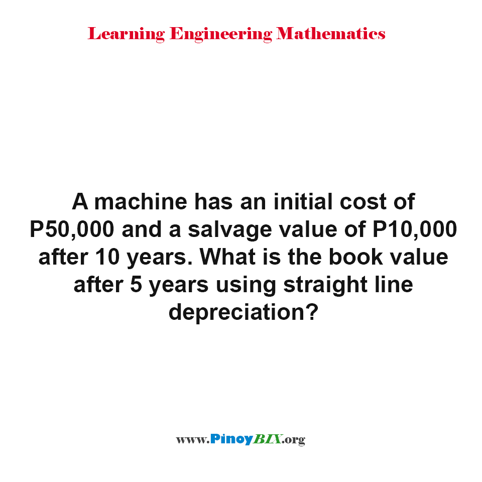 straight line depreciation with salvage value