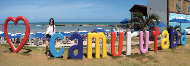 Litoral Sul de Natal no Rio Grande do Norte letreiro escrito camurutaba
