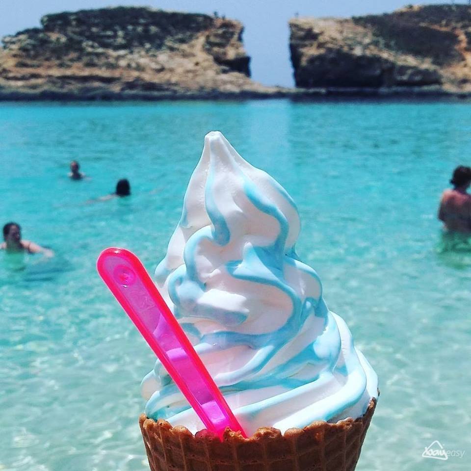 ice cream at the blue lagoon malta
