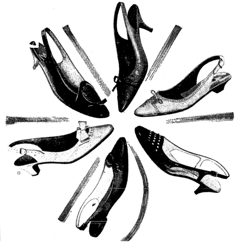 sapatos femininos anos 60