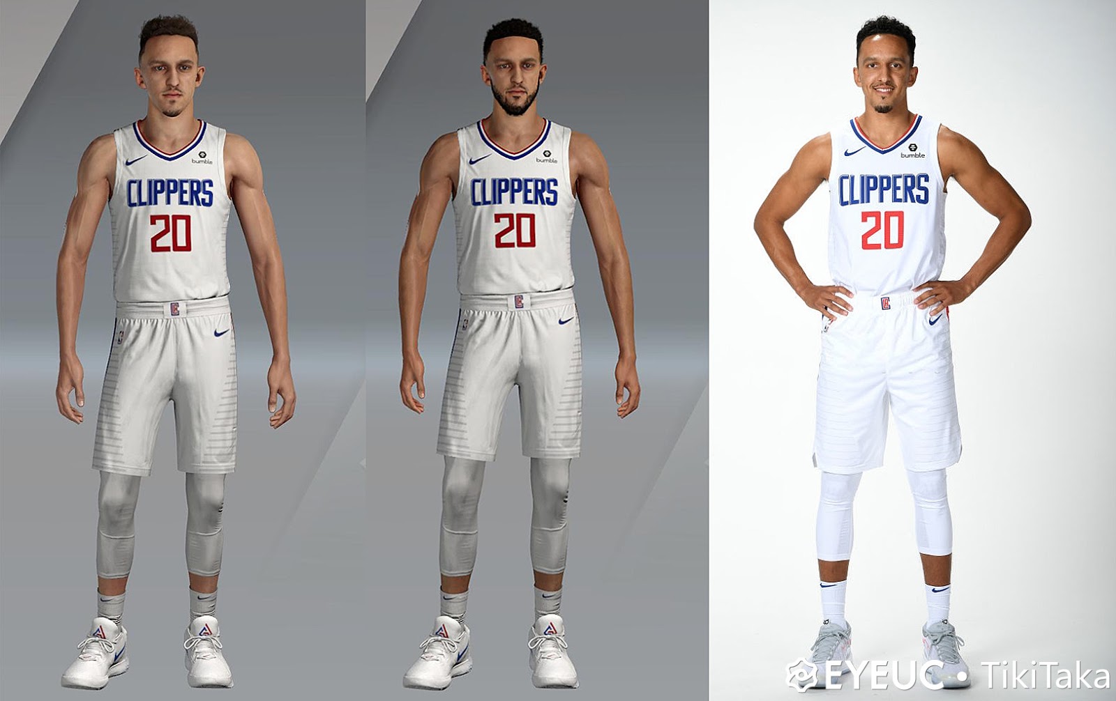Landry Shamet Cyberface, Hair and Body Model Bubble Version By TikiTaka [FOR 2K21]