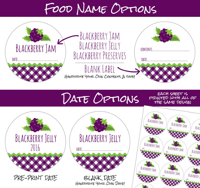Colorful Adhesive Canning Jar Labels Most Popular Blackberry Canning