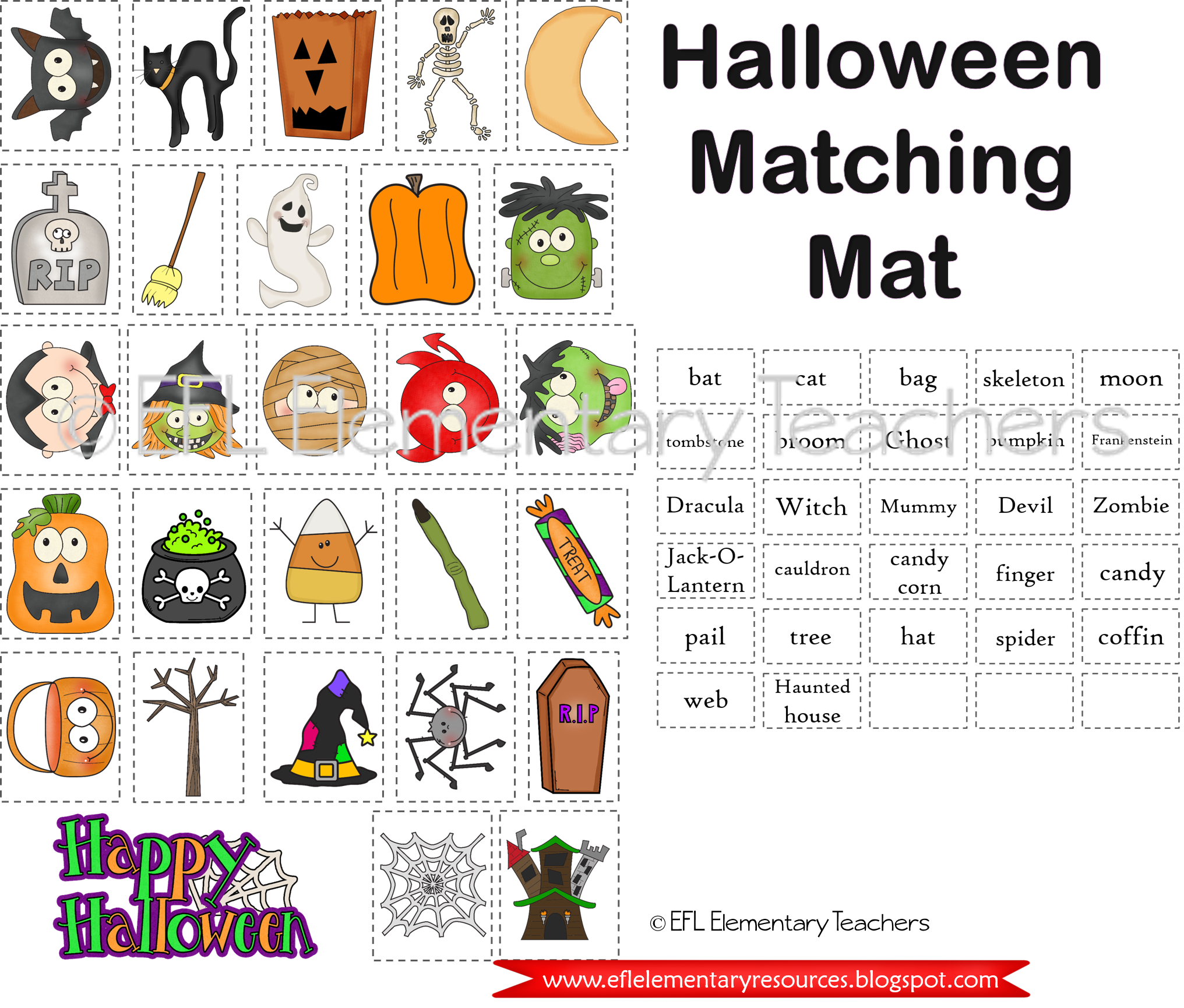 EFL Elementary Teachers: Day 11 and 12 of the 31 days of Halloween 2020 ...