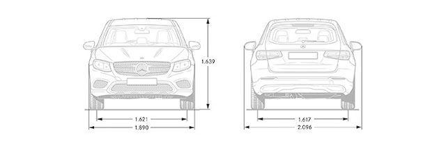 Mercedes GLC dimensioni