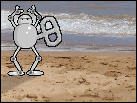 砂浜をゆくもの(素材使用)