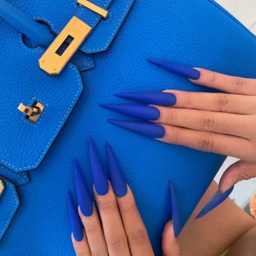 Cardi B Debuts Blue Ombré Hair to Match New Hermès Birkin Bag