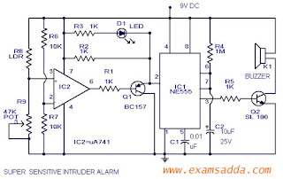 Mini project on Intruder Alarm Circuit ~ All For You