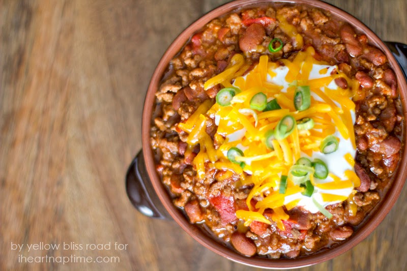 3-Ingredient Chili from Yellow Bliss Road on iheartnaptime.com