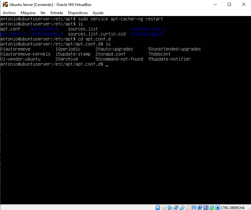 Sistemas Operativos en Red Instalación y configuración de Aptcacher