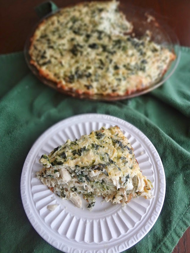 The Cooking Actress Rice, Cheddar, & Spinach Pie