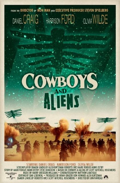 Cinema Life: "Cowboys and Aliens" (2011) - Retro poster