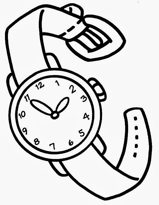 wrist watch clipart black and white - photo #47