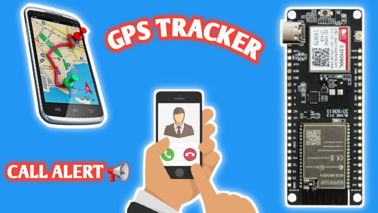 GPRS Based GPS Tracker Using Blynk With Calling & SMS features