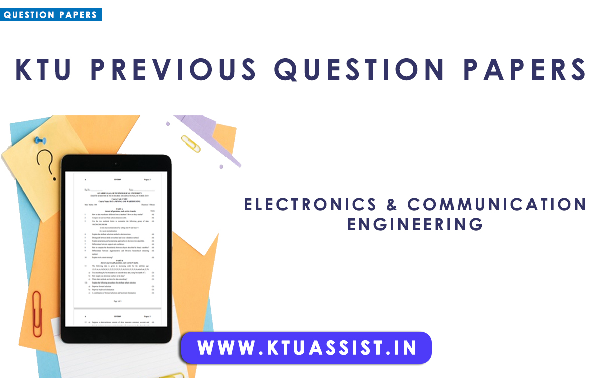 KTU Previous Question Paper S8 Electronics & Communication