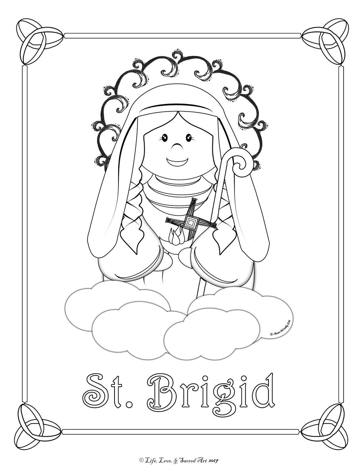 st+brigid.jpg 1,237×1,600 pixels St brigid, St brigid of ireland, Brigid