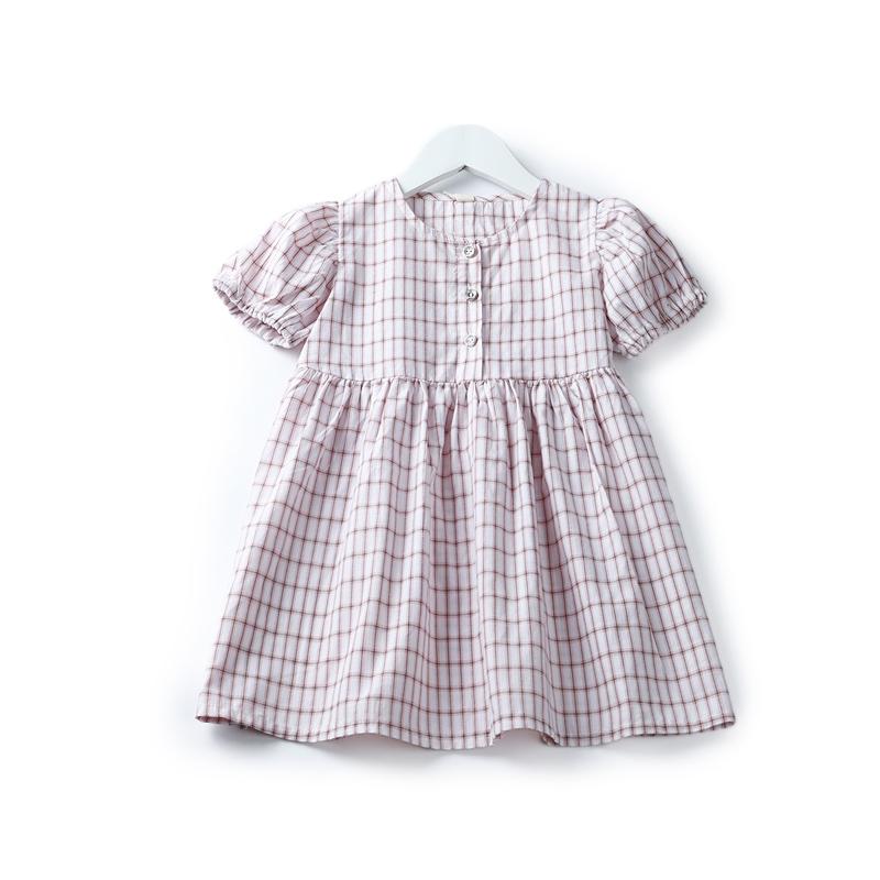 Váy Bé Gái Lanh Dáng Xoè Sọc Caro – GUANGZHOU 158227