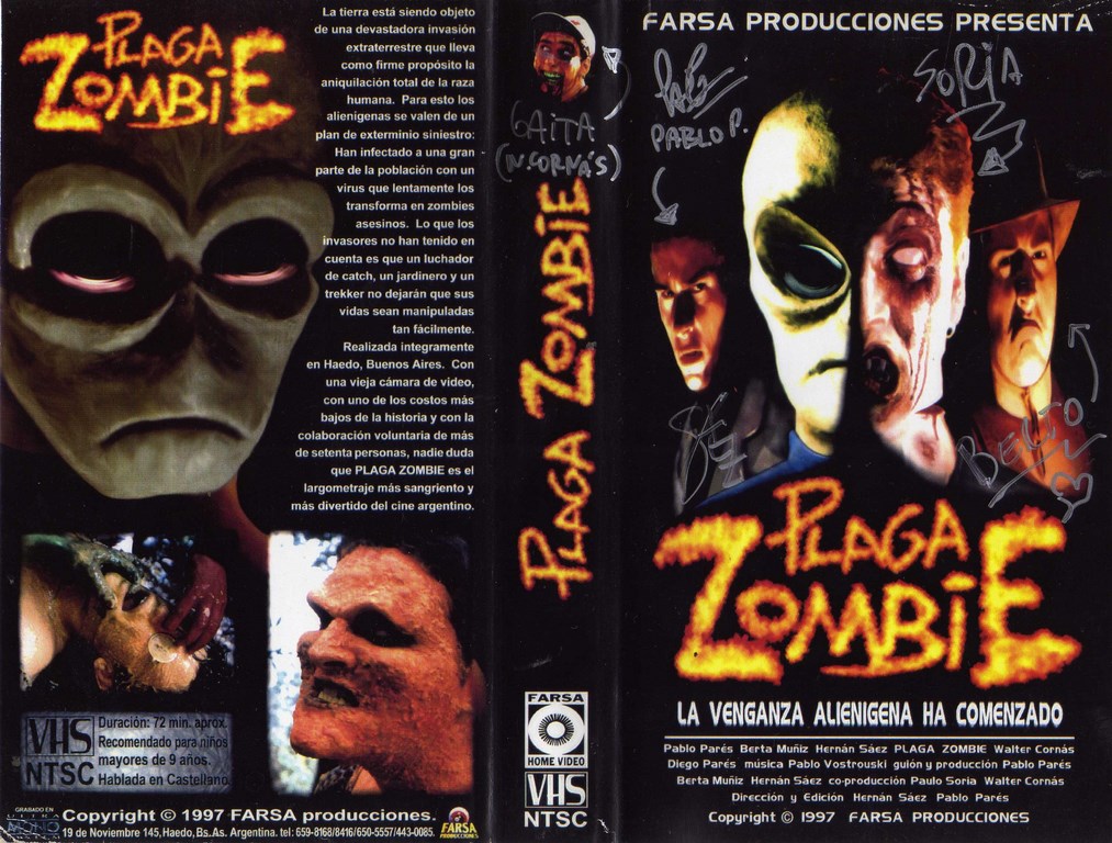 VHS de Plaga Zombie firmada VHS de Plaga Zombie firmada