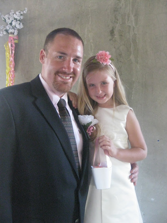 Emma and Daddy her first time being flower girl!