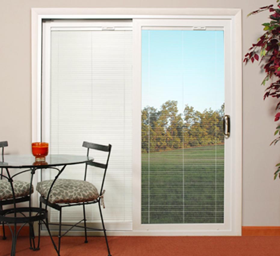 Patio Design Patio Doors with Built in Blinds Providing Natural Lights