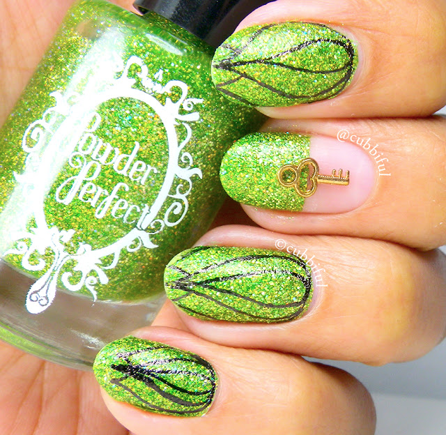 cubbiful Garden Nails featuring Powder Perfect Land of Reeds