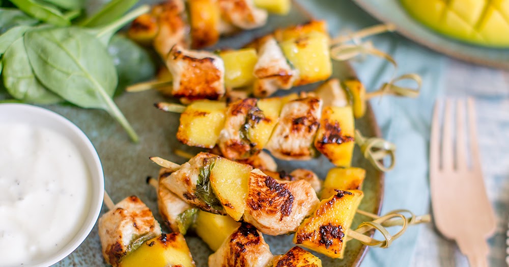 Fruchtiges vom Grill MangoHähnchenSpieße in JoghurtMarinade Alles und Anderes