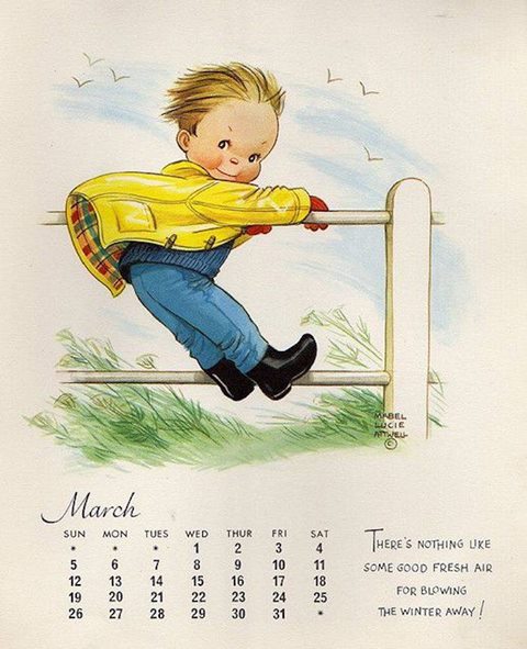Rural North Carolina History March 1950 Calendar