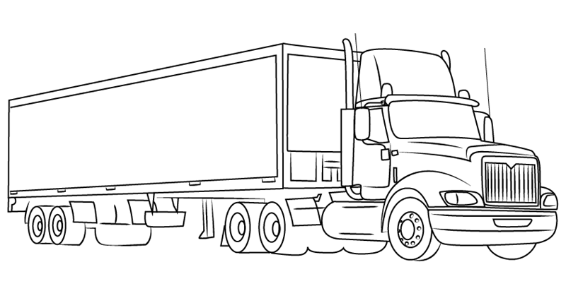 Desenhos de caminhão para colorir [ 2023] → Caminhões Top