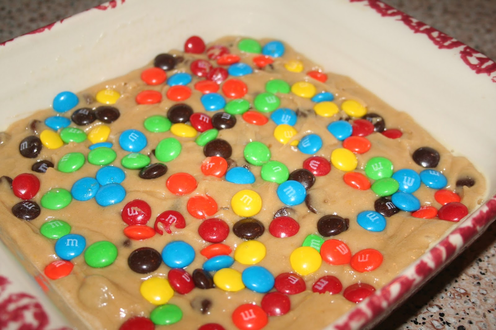 NOVA Frugal Family Chocolate Chip Cookie Bars with M&Ms