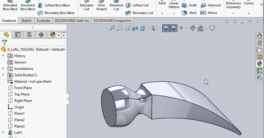 Solidworks loft tutorials ~ Ourengineeringlabs