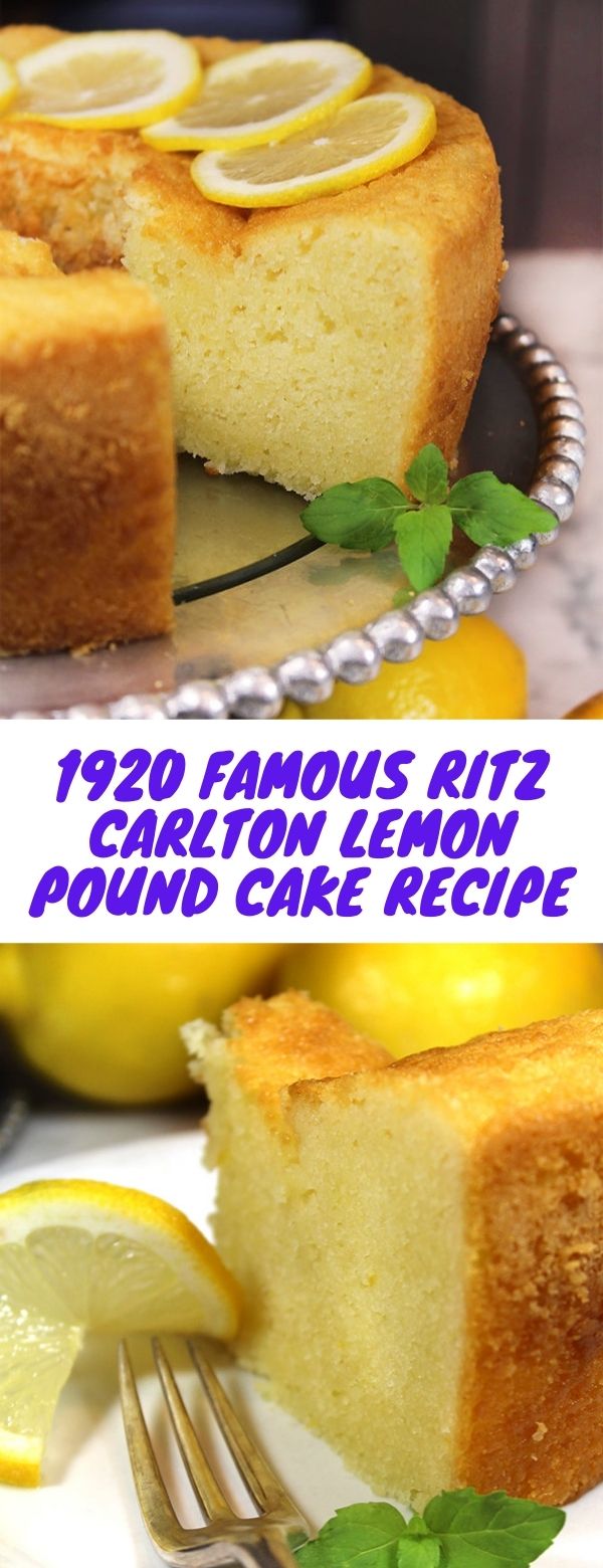 1920 Famous Ritz Carlton Lemon Pound Cake Recipe Let's Cooking