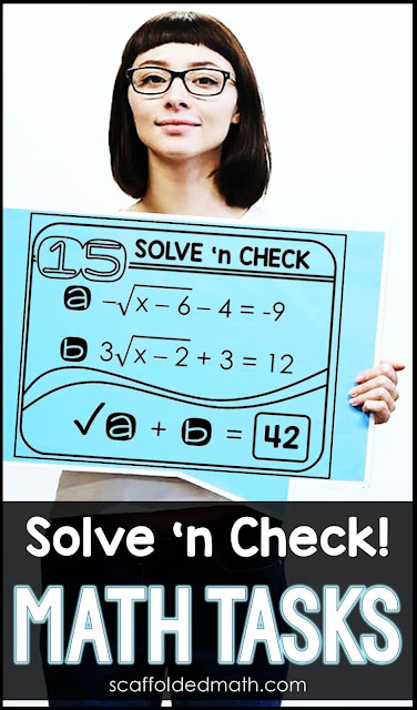 Solve 'n Check math tasks are a new way for students to work independently on their math problems, checking their work as they go.If you need a way for your students to independently practice the math concepts they are learning, self-checking solve 'n check math tasks allow students to work on their own, freeing up your time to work more closely with students who need more help. Solve 'n Check math tasks are a new way for students to work independently on their math problems, checking their work as they go.If you need a way for your students to independently practice the math concepts they are learning, self-checking solve 'n check math tasks allow students to work on their own, freeing up your time to work more closely with students who need more help.