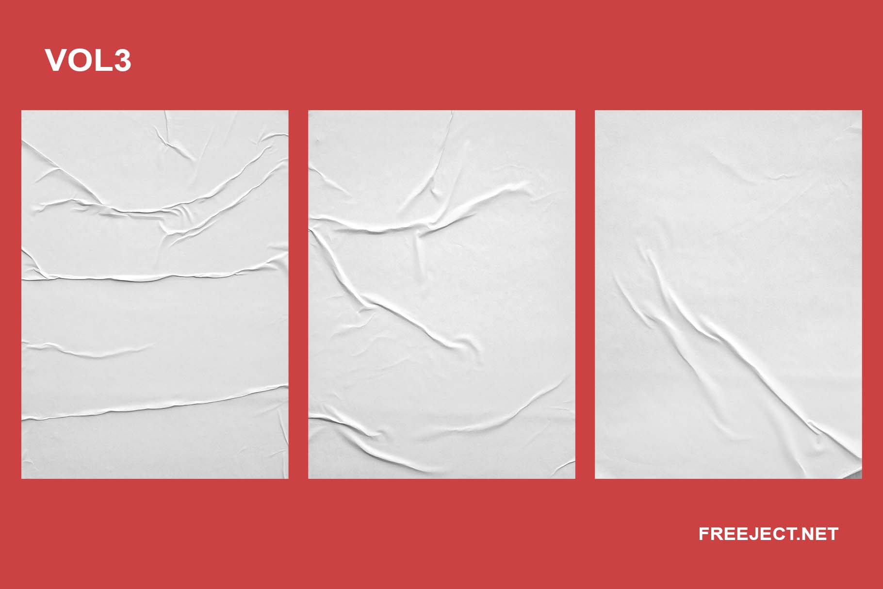 5 Wrinkled Red Paper Textures (JPG)