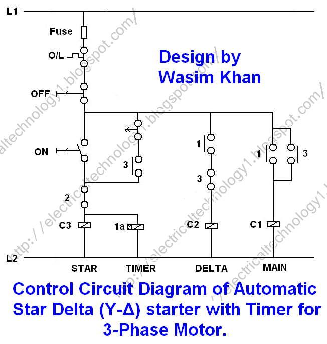 Star Delta 3-phase Motor Automatic starter with Timer