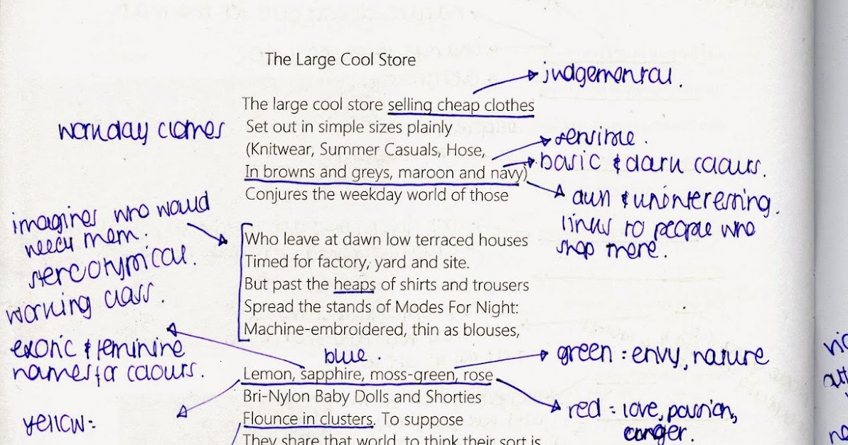 Poppy's AS Literature Blog The Large Cool Store