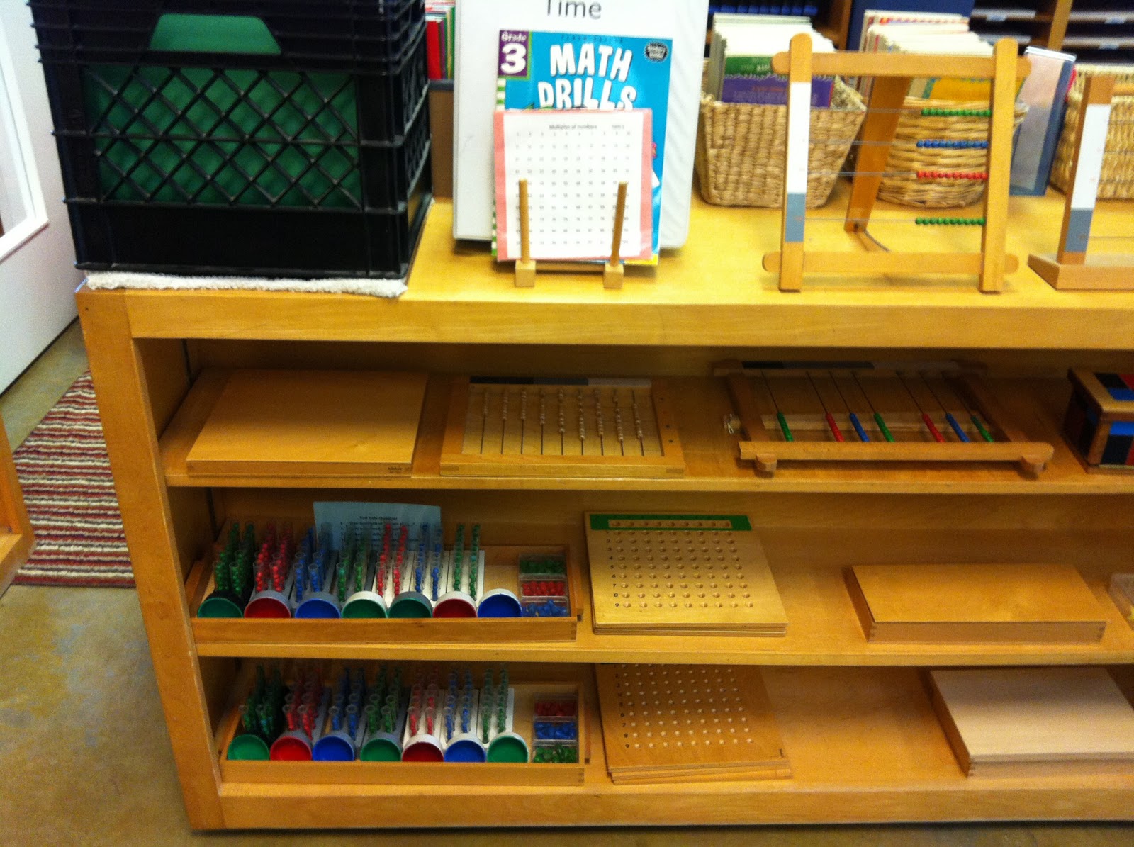 Montessori Spanish Math Shelves