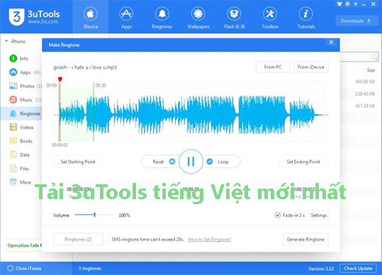 Tải 3uTools tiếng Việt mới nhất - Quản lý iPhone trên PC c