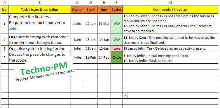 Task Tracker Excel Template Doctemplates