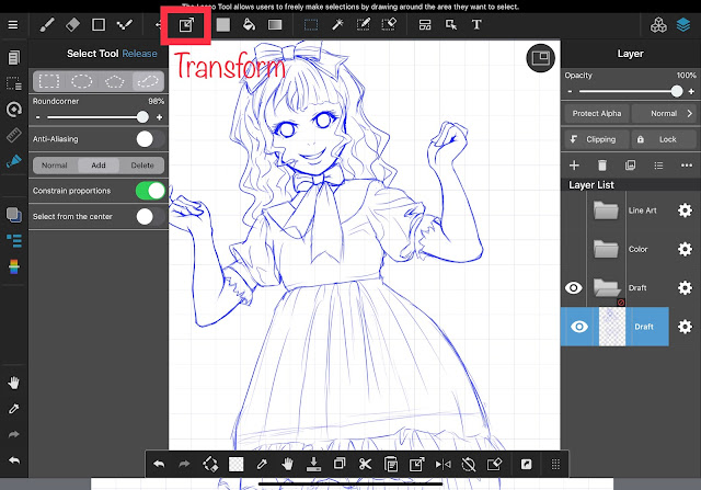 Transform in MediBang paint