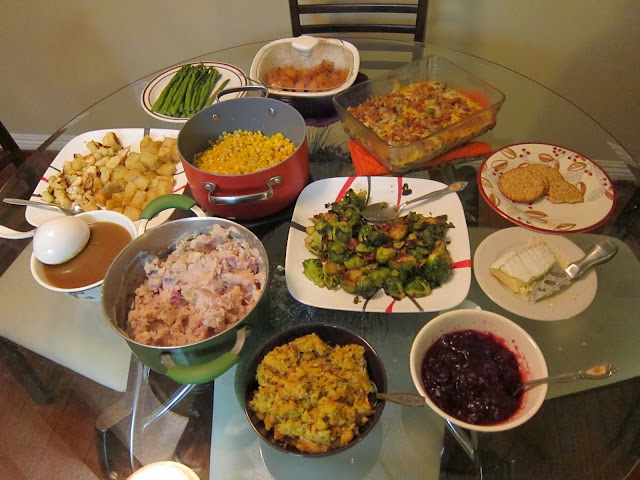 My Thanksgiving Dinner spread.