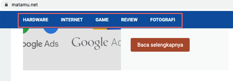 Menu Navigasi Bar Blogger miliki Suggeng Menu Navigasi Bar Linkmag yang keren miliki Sugeng