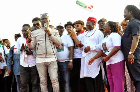 01 Pics: Patience Ozokwor, Ramsey Noah, Fred Amata, Omoni Oboli, others at GEJ's rally in Delta today