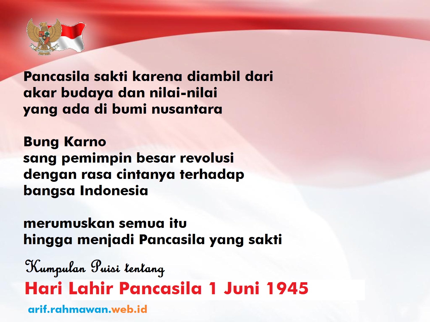 √ Kumpulan Puisi Hari Lahir Pancasila 1 Juni 1945 - 2017 - Operator Sekolah