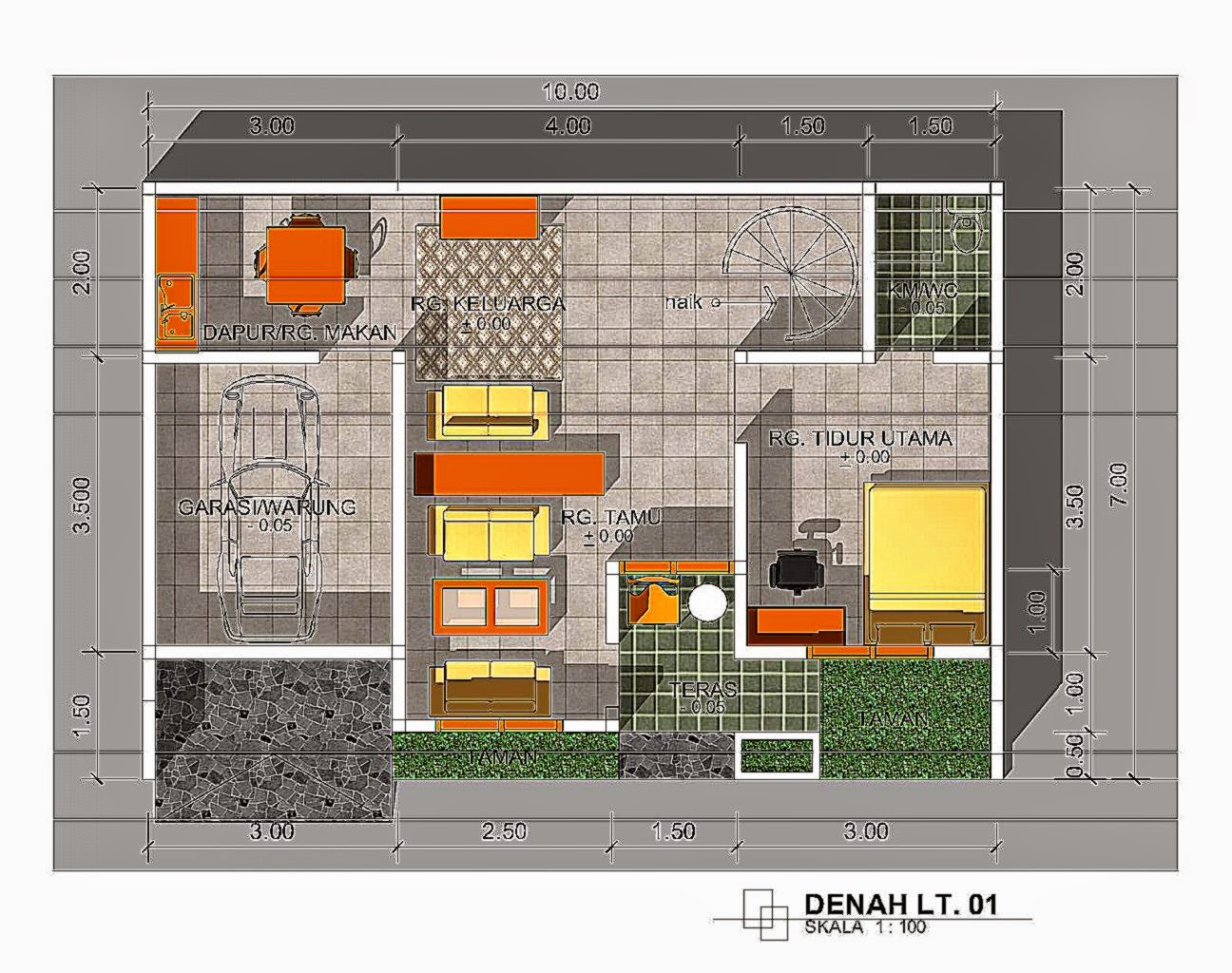 Desain Rumah Ukuran 5x7 Gambar Disain Rumah Dan Bangunan