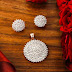 White CZ stone pendant set