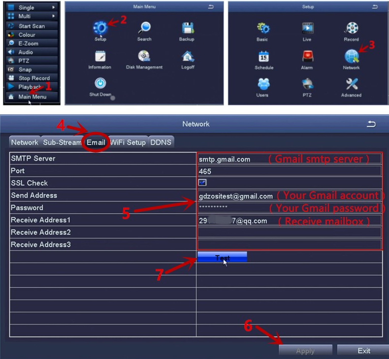 Zosi alarm notification gmail